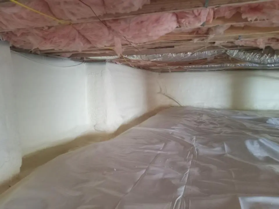 Crawl space encapsulation with closed-cell spray foam for Spray Foam Roofing Repair in Argyle